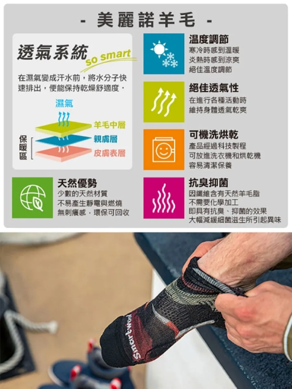 SmartWool 減震透氣 女 羊毛襪 Hike Mountain Moon Crew Socks SW001586001 女 黑