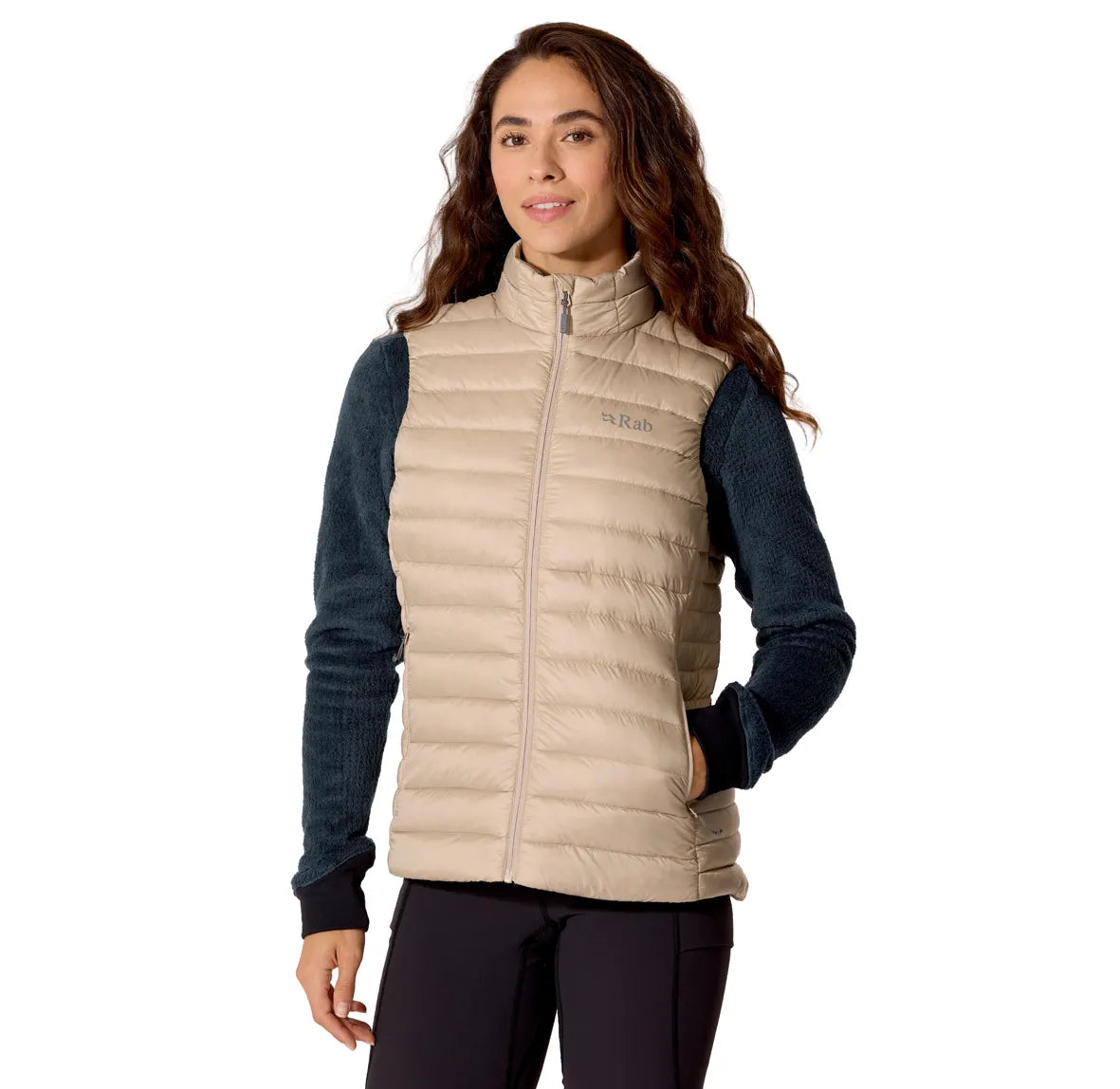 Rab Microlight Vest 女 輕量防風羽絨立領背心 QDB97
