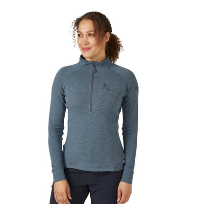 RAB Nexus Pull-On 女 透氣保暖刷毛 半拉鍊排汗衣 QFF75