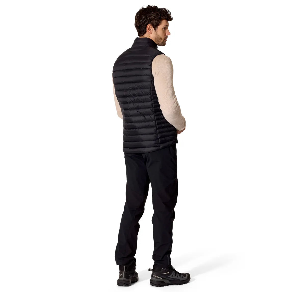 Rab Microlight Vest 男 輕量防風羽絨立領背心 黑色 QDB96
