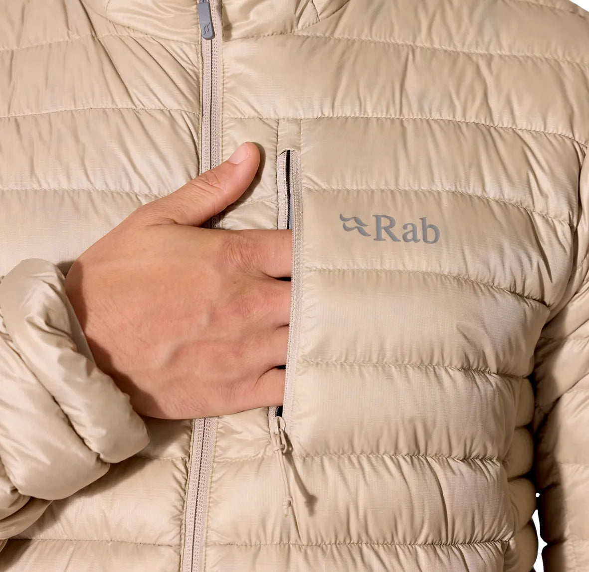 Rab Microlight Jacket 男 輕量防風羽絨立領外套 黑色 QDB94