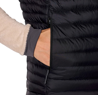 Rab Microlight Vest 男 輕量防風羽絨立領背心 黑色 QDB96