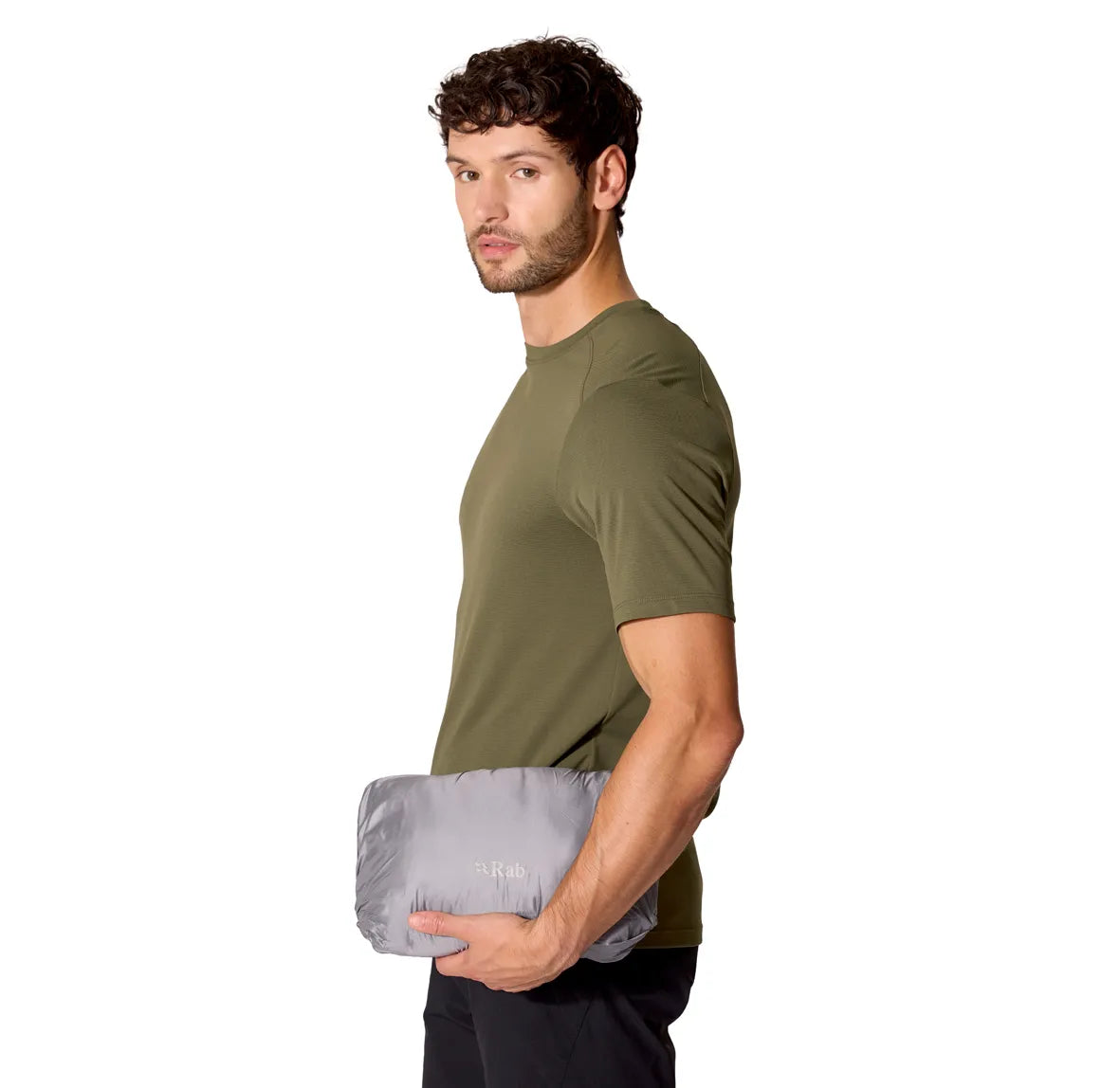 Rab Microlight Jacket 男 輕量防風羽絨立領外套 黑色 QDB94