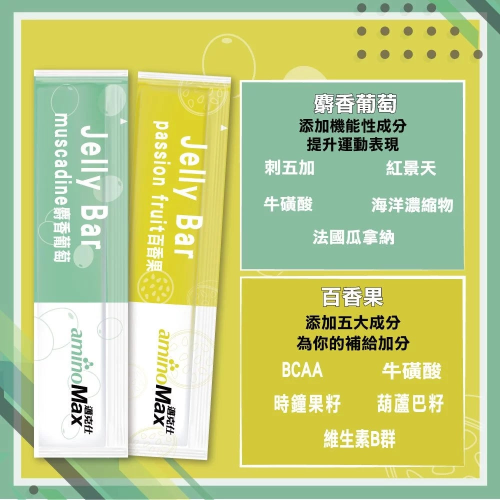 aminoMax 邁克仕 Jelly Bar 能量晶凍條 麝香葡萄風味 A149