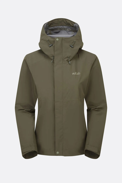 Rab Downpour 女 輕量防風防水連帽外套 QWI07