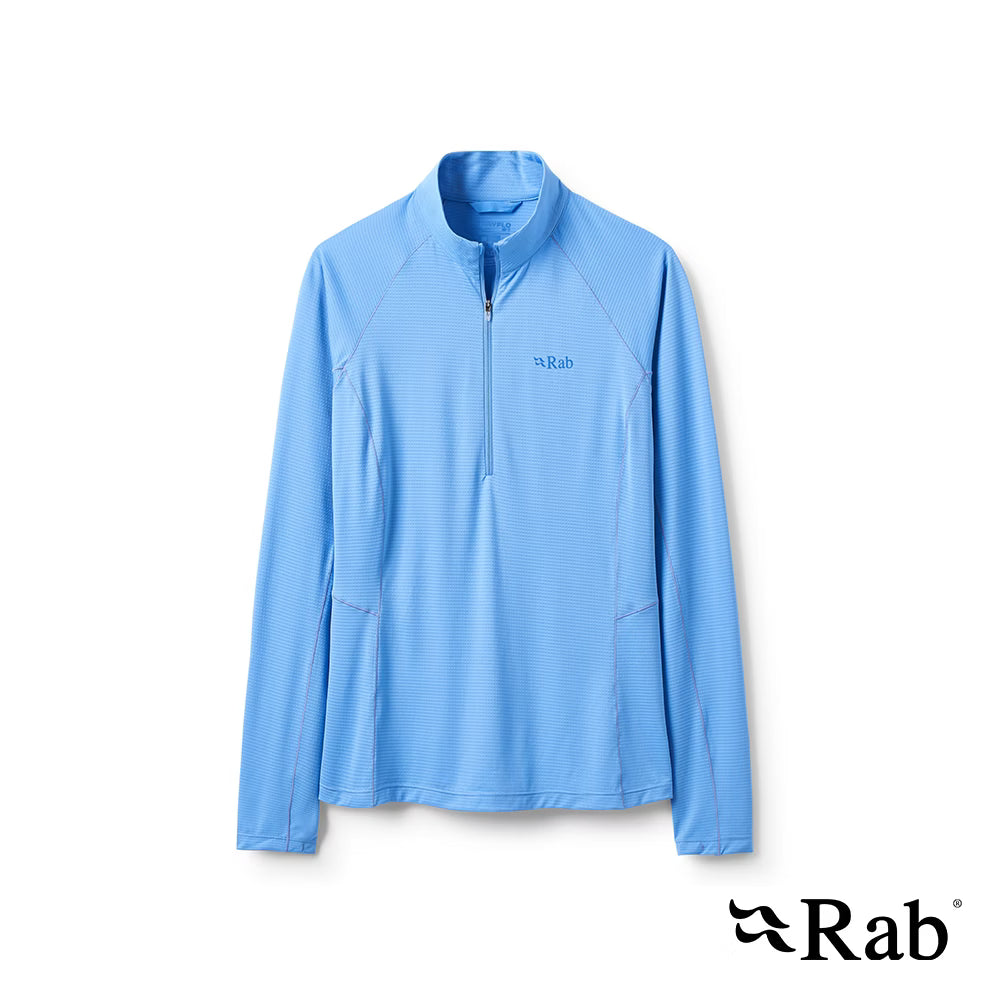 RAB Sonic LS Zip 長袖 輕量 抗臭 立領 半拉鍊 排汗衣 女款 QCC54