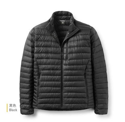 Rab Microlight Jacket 男 輕量防風羽絨立領外套 黑色 QDB94
