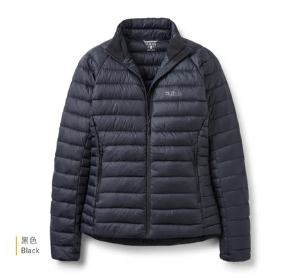 Rab Microlight Jacket 女 輕量防風羽絨立領外套 黑色 QDB95