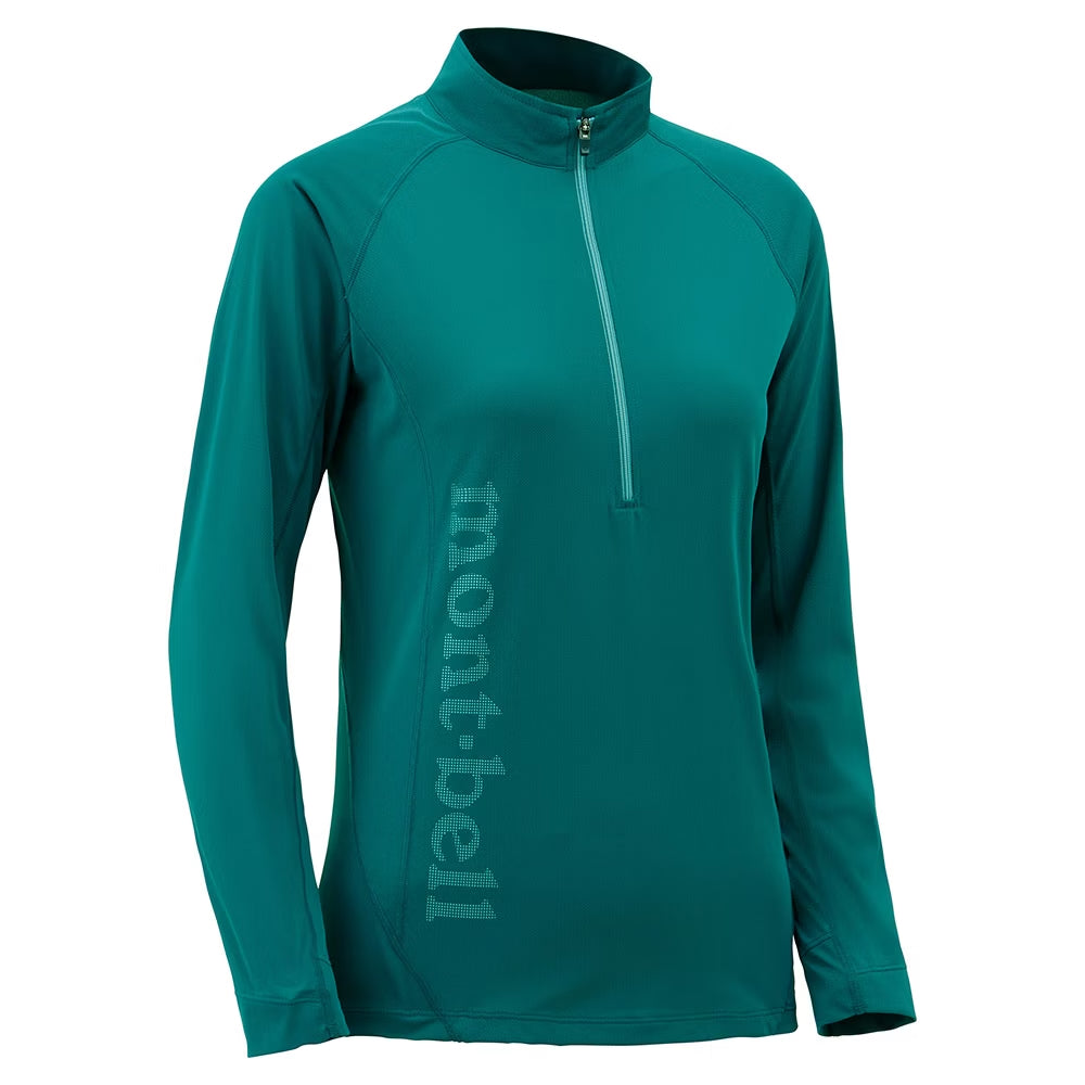 Montbell COOL LIGHT ZIP 女 長袖半門襟 排汗衫 1114455