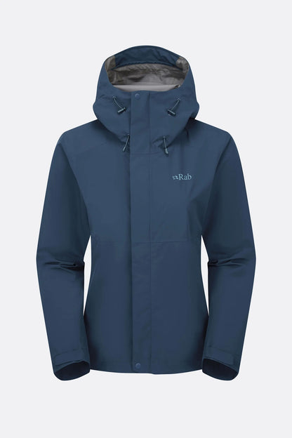 Rab Downpour 女 輕量防風防水連帽外套 QWI07