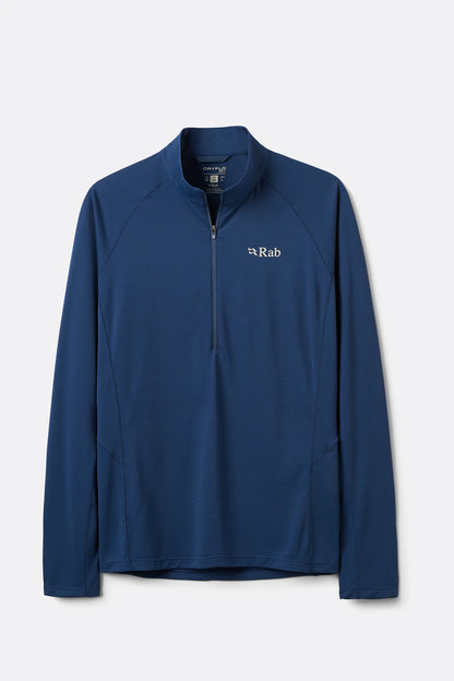 RAB Sonic LS Zip 長袖 輕量 抗臭 立領 半拉鍊 排汗衣 男款 QCC53