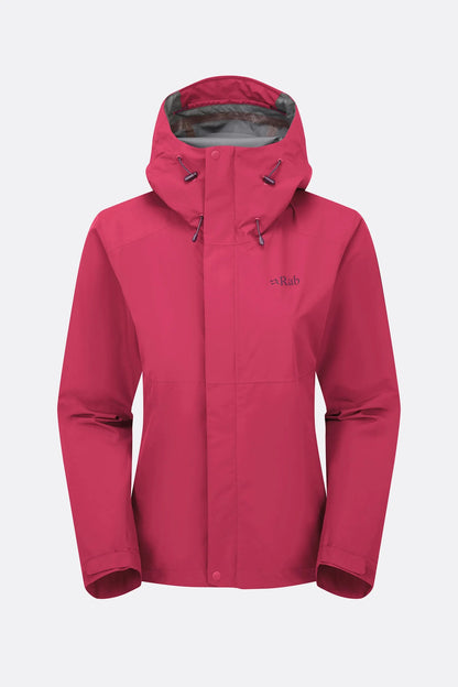 Rab Downpour 女 輕量防風防水連帽外套 QWI07