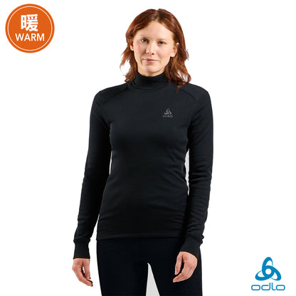 ODLO ECO 女 銀離子 保暖型 高領 長袖上衣 黑 159091-15000