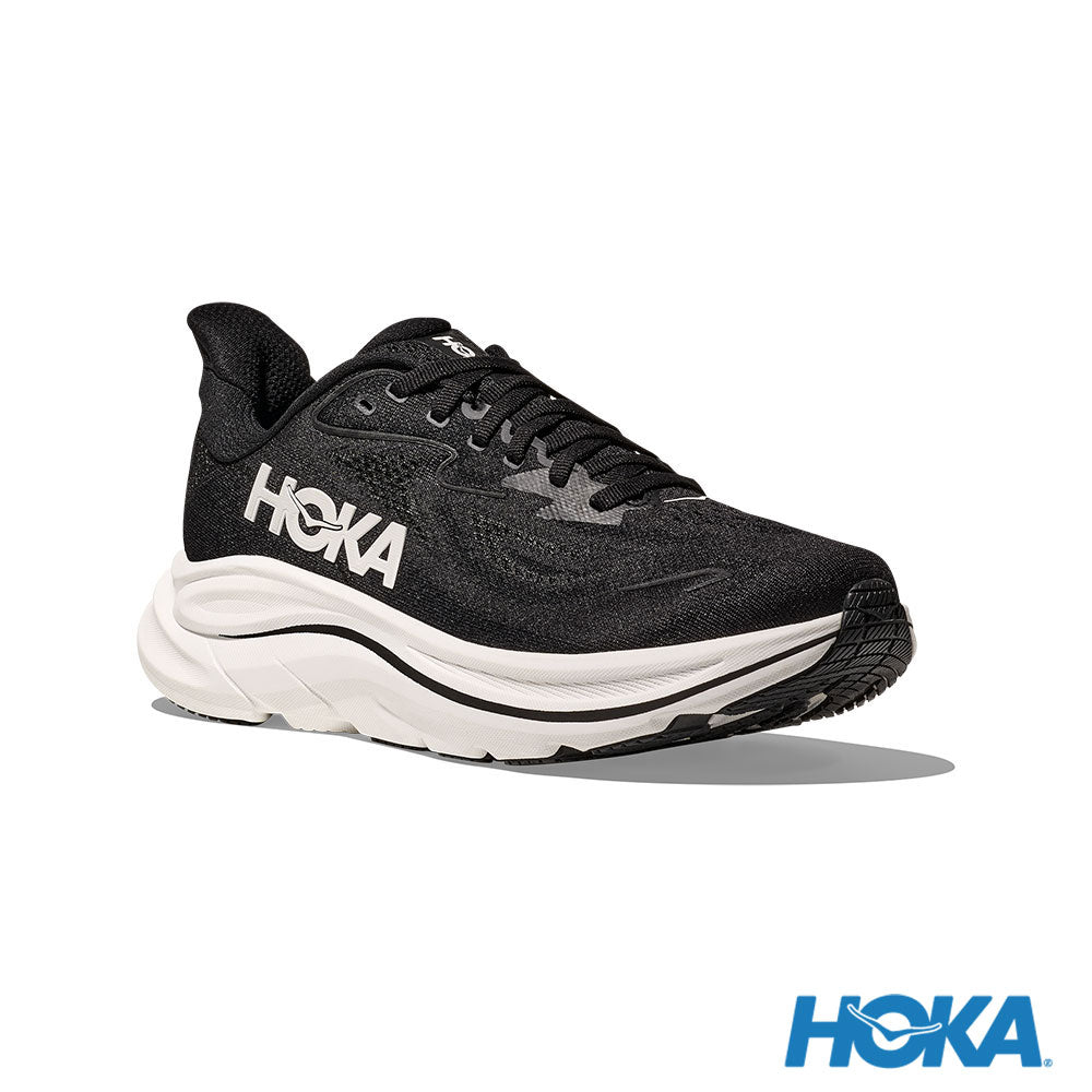 HOKA 男 Clifton 10 寬楦 路跑鞋 黑/白 1162032BWHT
