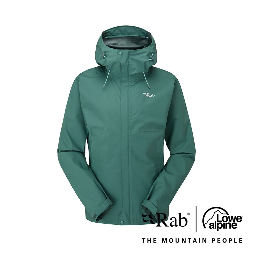 RAB Downpour Eco Jacket 輕量防風防水連帽外套 女款 QWG83