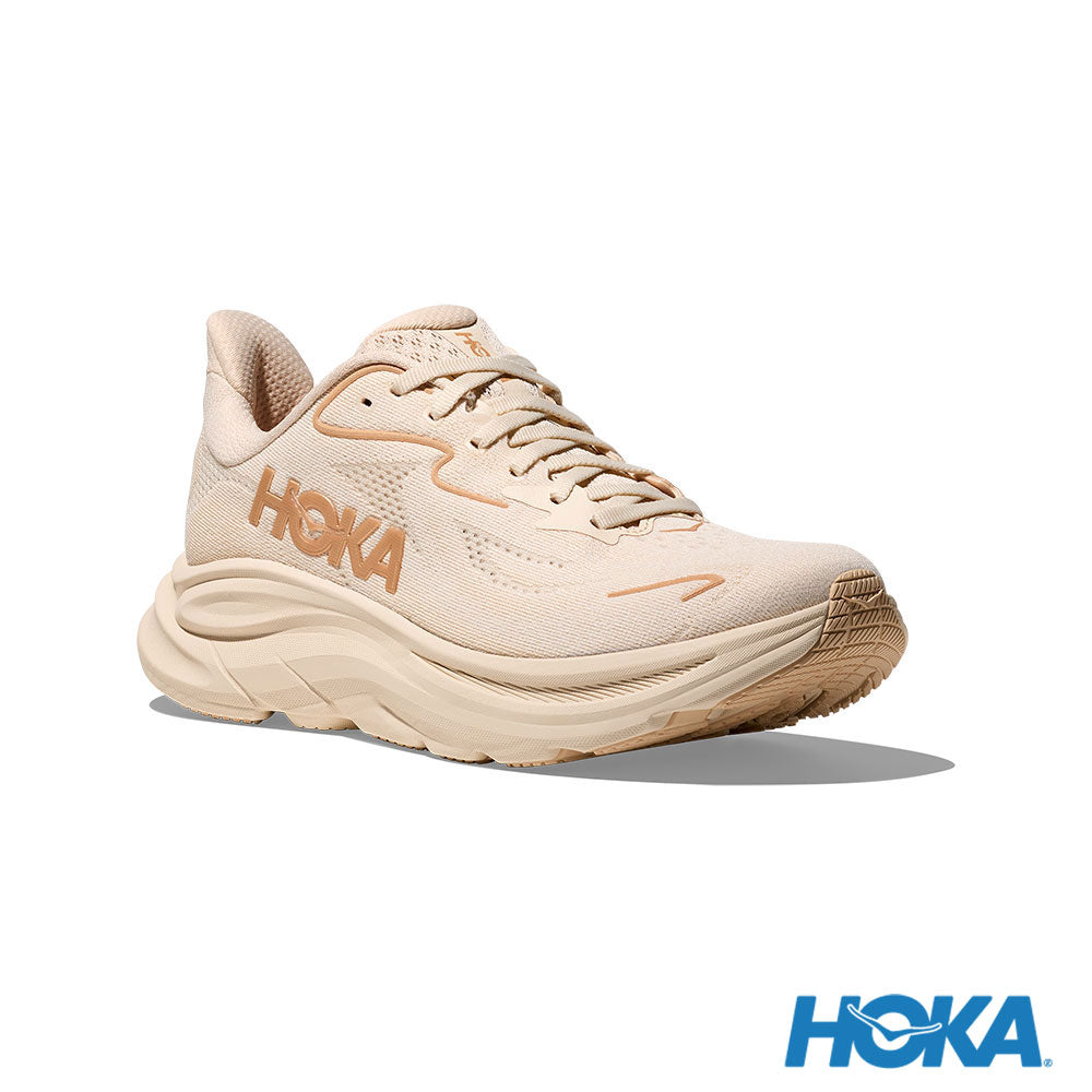 HOKA 女 Clifton 10 寬楦 路跑鞋 香草白/樺木 1162050VCH