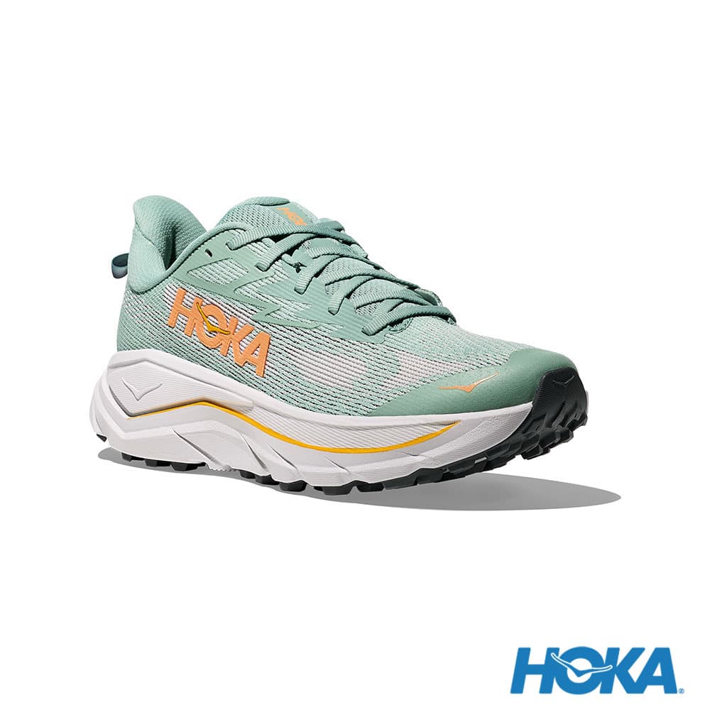 HOKA Challenger 8 女 寬楦 越野鞋 健行鞋 翡翠綠/宇宙灰 1168719JDC