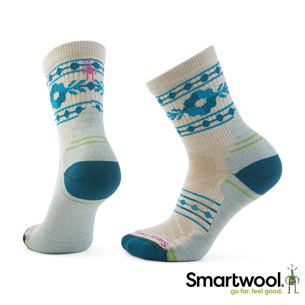 SmartWool 女 機能 戶外 全輕量減震 中筒襪 米白 SW002689A81
