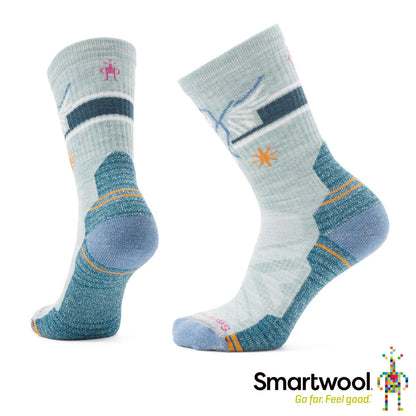 Smartwool 女 機能 戶外 全輕量減震 中筒襪 中長襪 貓頭鷹 冰霜綠 SW002495B72