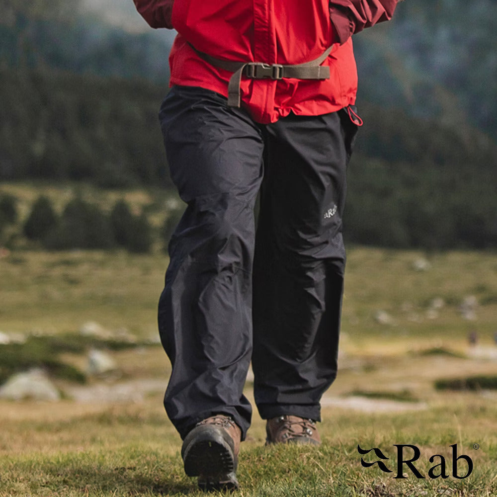 RAB Downpour Eco Pants 透氣防水長褲 男款 黑色 QWG84