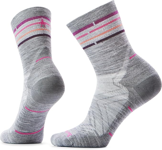 Smartwool 女 機能 跑步 超輕減震 中筒襪 淺灰 SW001676039