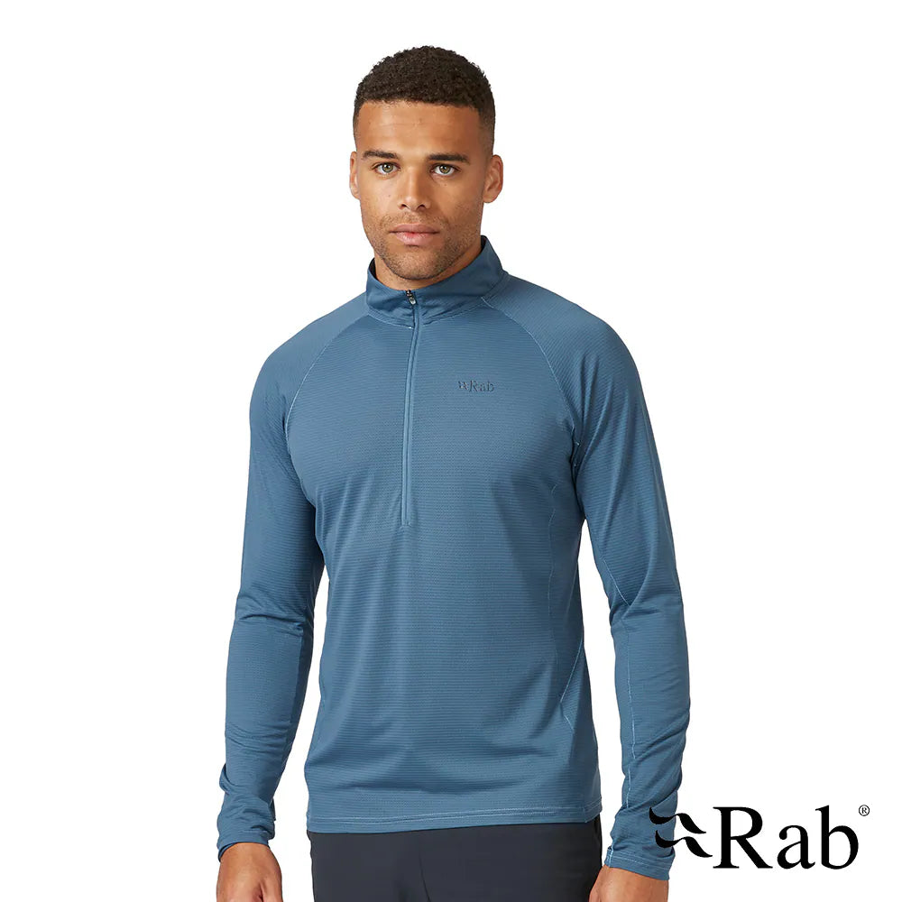 RAB Sonic LS Zip 男款 長袖透氣拉鍊排汗衣 QBL03