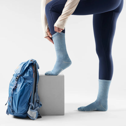 Smartwool 女 全輕量減震中長襪 頂級美麗諾羊毛 登山襪 霧藍 SW010293G61