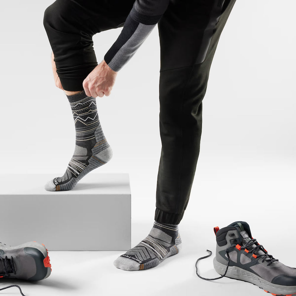 Smartwool 機能 全輕量減震 羊毛襪 山領印花 淺灰 SW001615E27