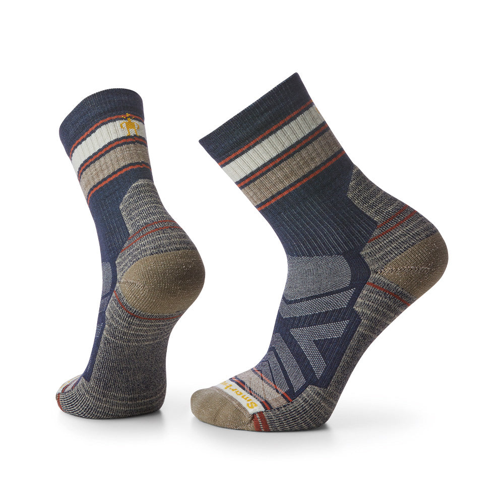 Smartwool 機能 戶外 全輕量減震 條紋中筒襪 深海軍藍 SW001609092