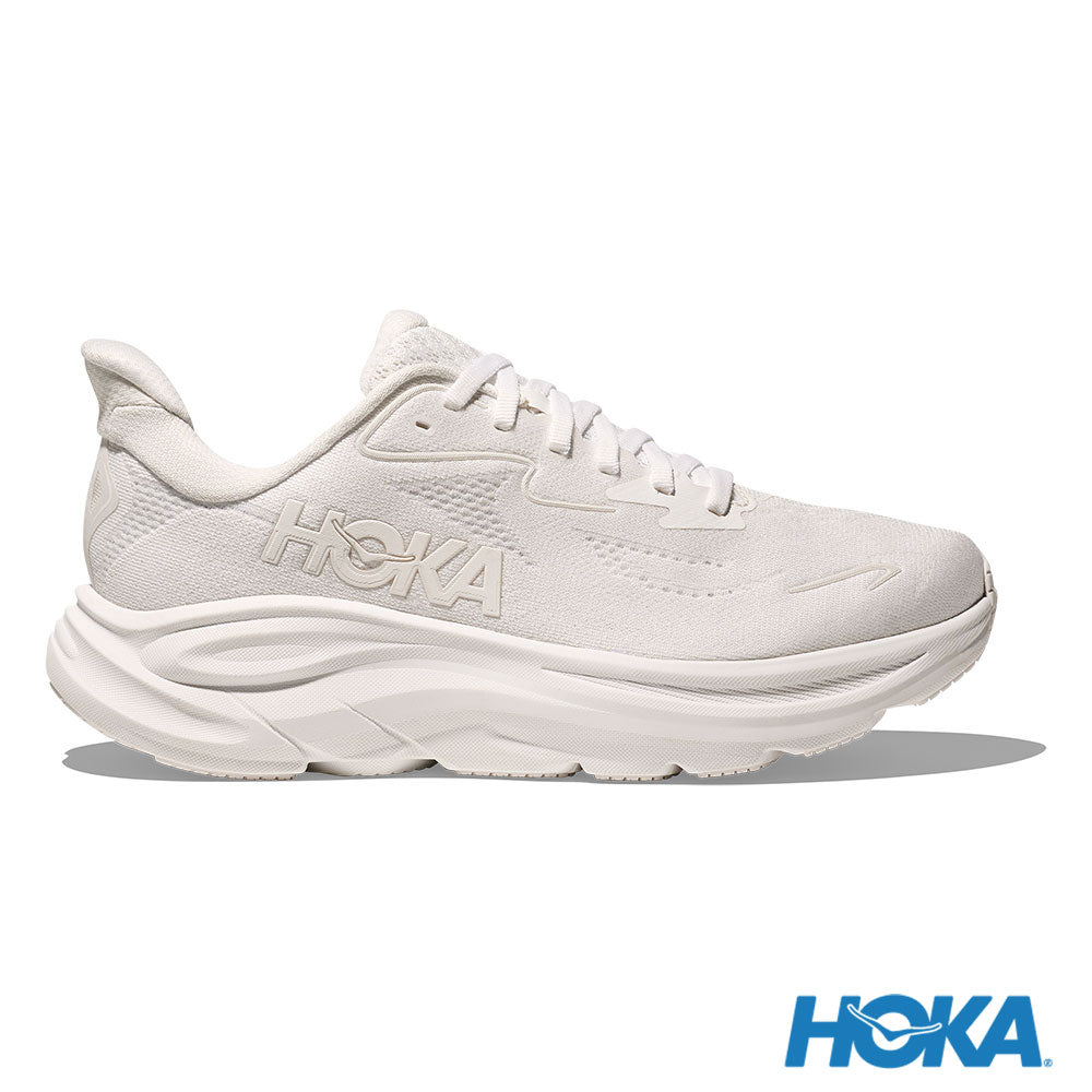 HOKA 男 Clifton 10 寬楦 路跑鞋 白/白 1162032WWH
