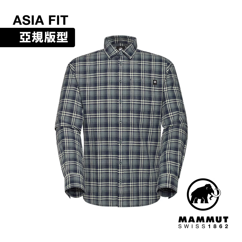Mammut 男 Trovat Summer AF 棉麻混紡長袖格紋襯衫 1015-01600