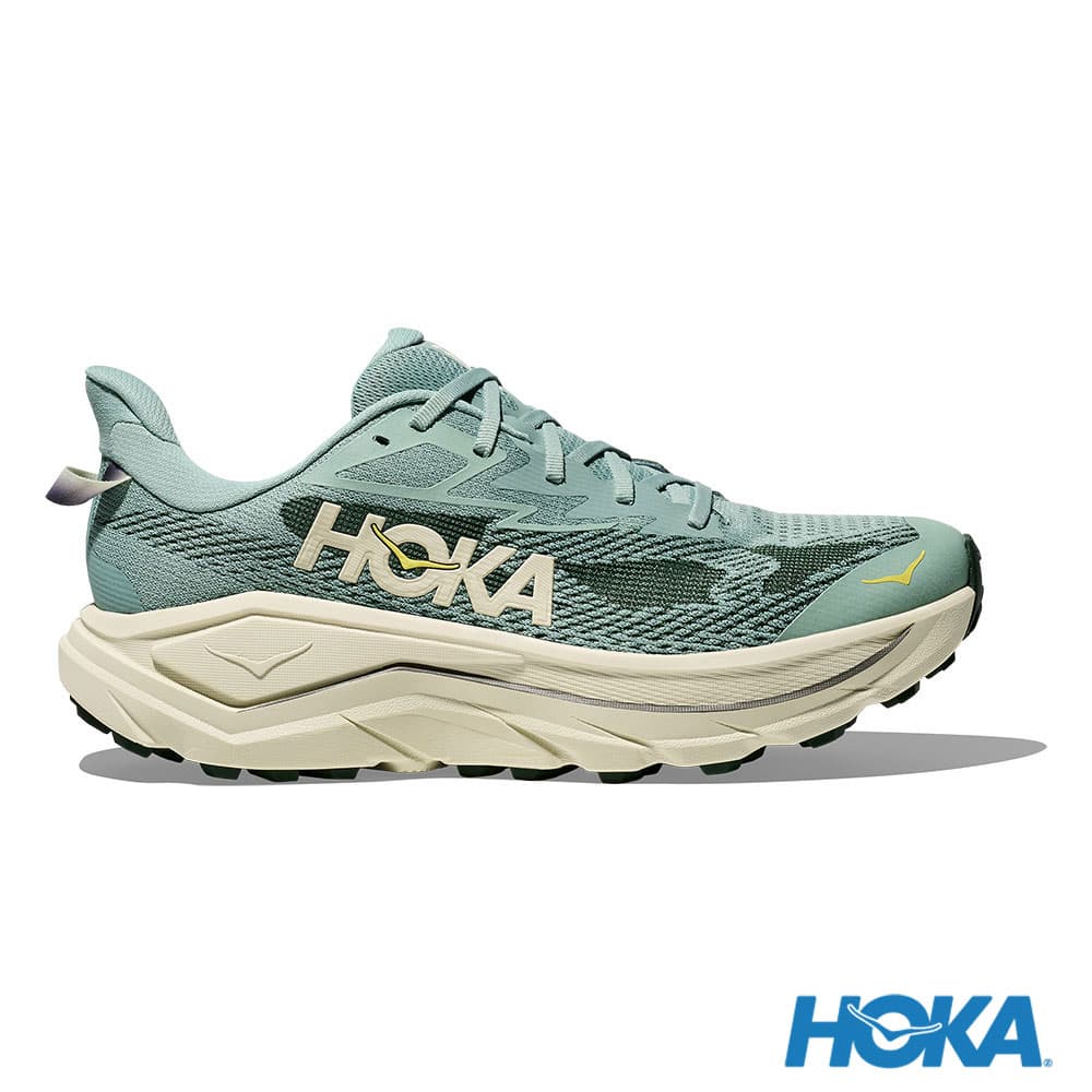 HOKA Challenger 8 男 寬楦 越野鞋 翡翠綠/松露鹽白 1168718JDT
