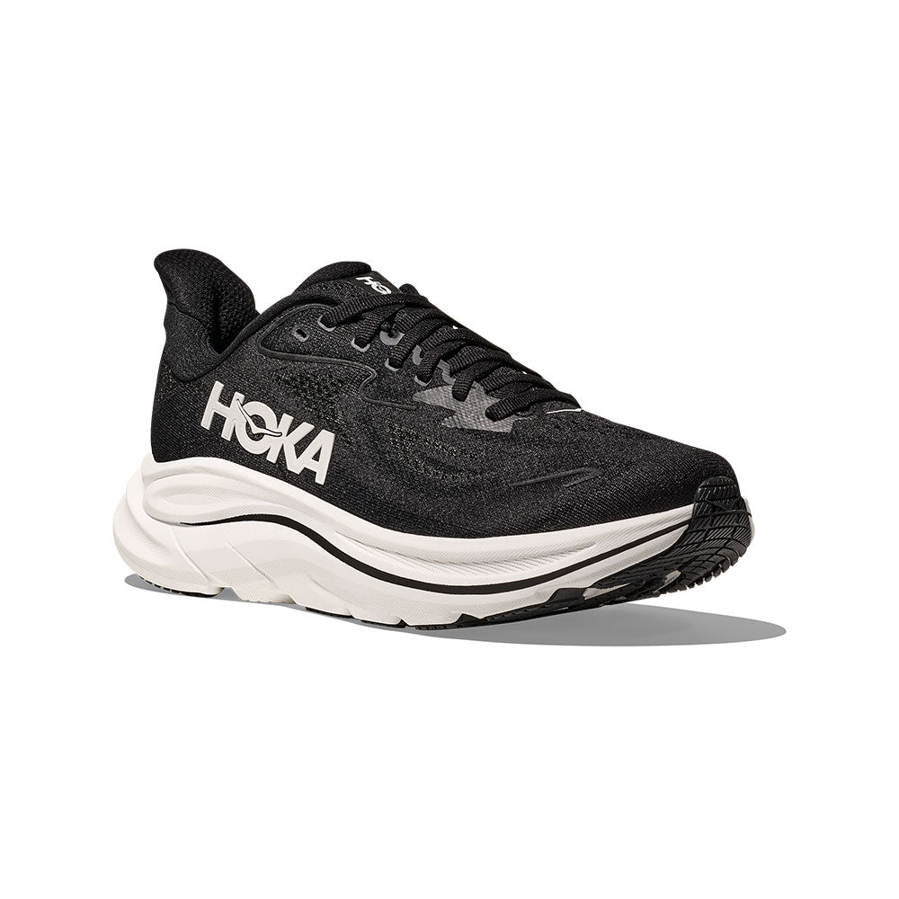 HOKA 男 Clifton 10 寬楦 路跑鞋 黑/白 1162032BWHT