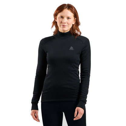 ODLO ECO 女 銀離子 保暖型 高領 長袖上衣 黑 159091-15000