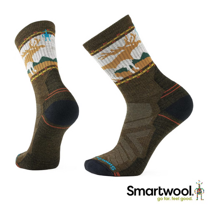 Smartwool 男 機能 戶外 全輕量減震 中長襪 Moose 軍風橄綠 SW002686D11