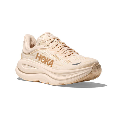 HOKA Bondi 9 女 寬楦 路跑鞋 香草白/樺木 1162014VCH