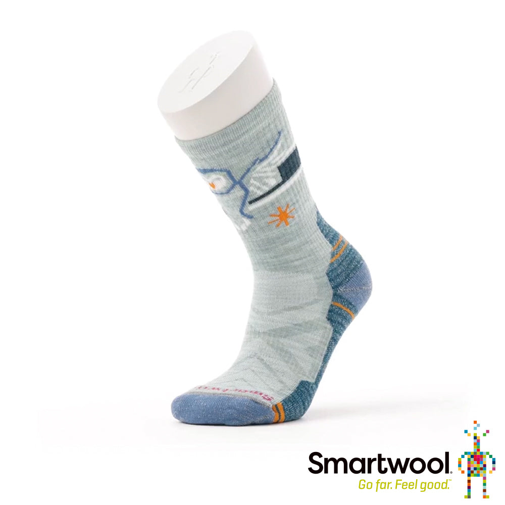 Smartwool 女 機能 戶外 全輕量減震 中筒襪 中長襪 貓頭鷹 冰霜綠 SW002495B72