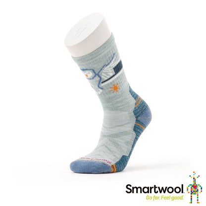 Smartwool 女 機能 戶外 全輕量減震 中筒襪 中長襪 貓頭鷹 冰霜綠 SW002495B72