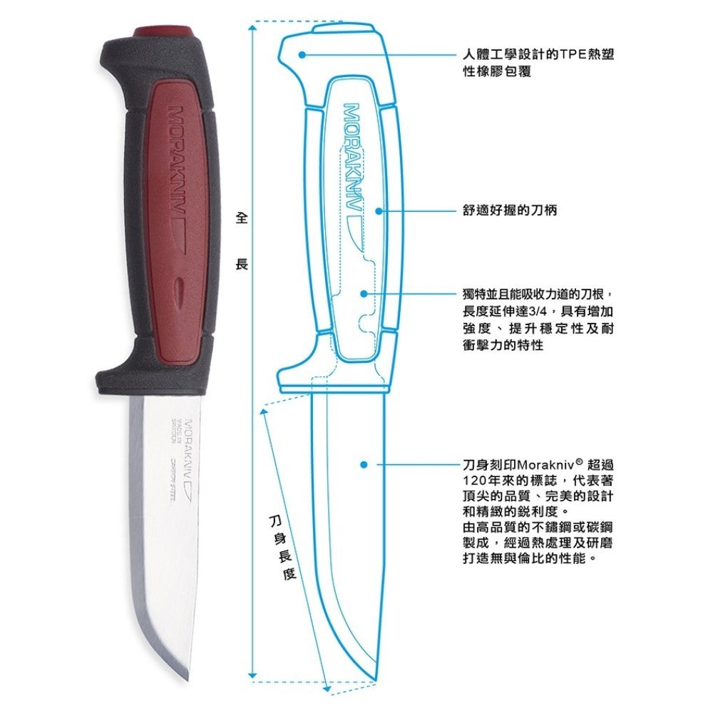 MORAKNIV COMPANION 不鏽鋼直刀 藍 12159 / 12093