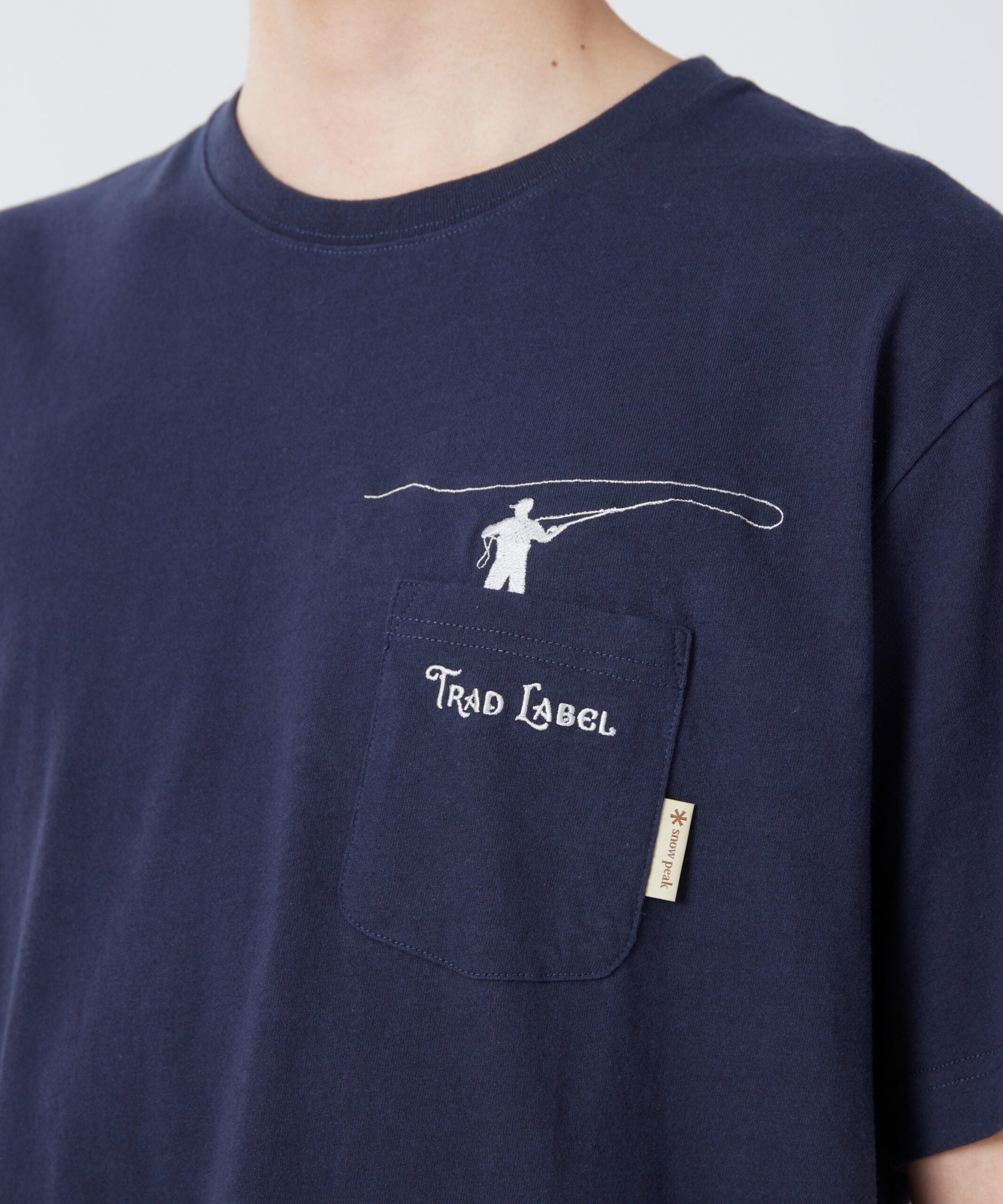 SnowPeak Trad Label Cast 輕量 T-Shirt 靛藍色