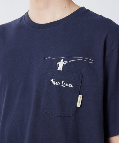 SnowPeak Trad Label Cast 輕量 T-Shirt 靛藍色