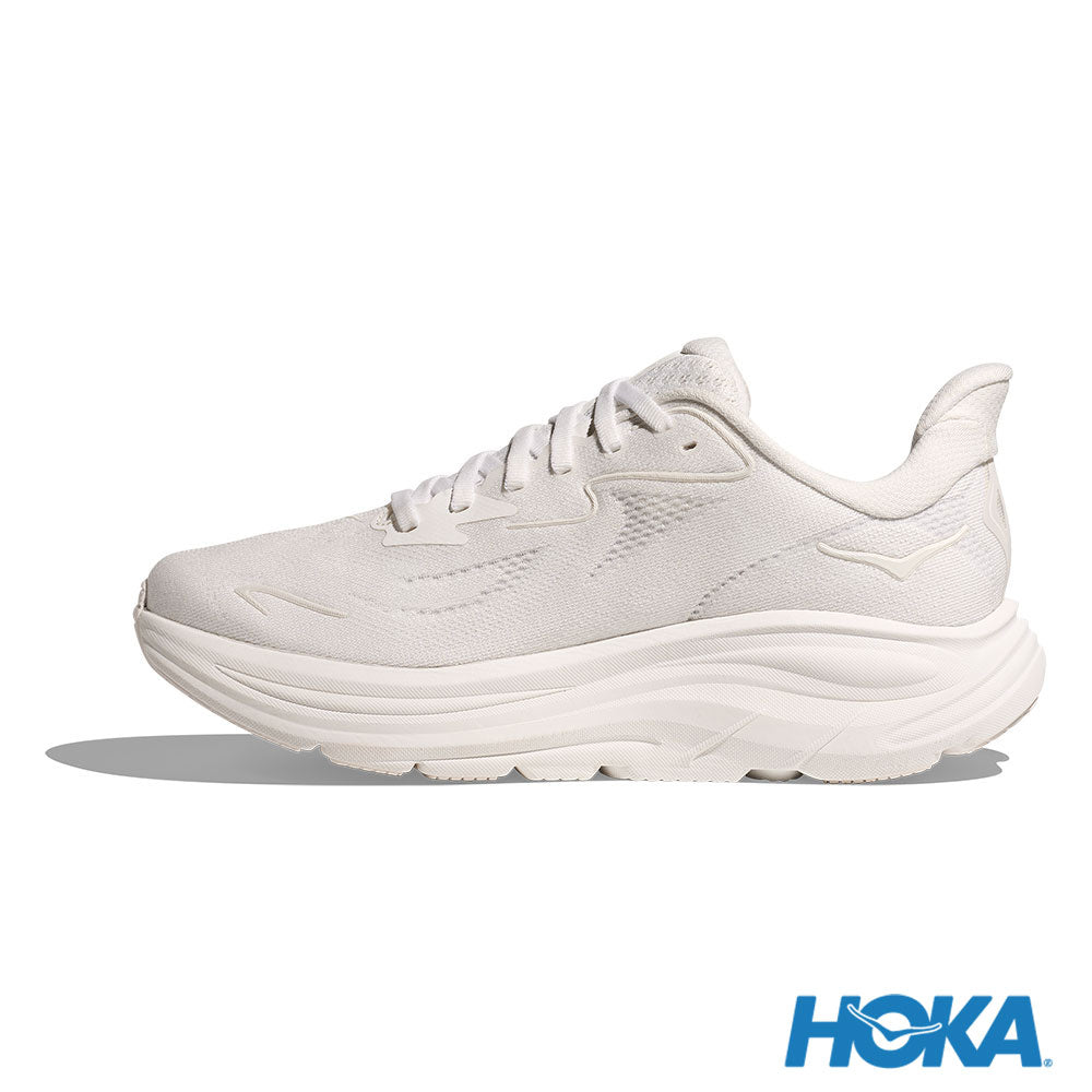 HOKA 女 Clifton 10 寬楦 路跑鞋 白/白 1162050WWH