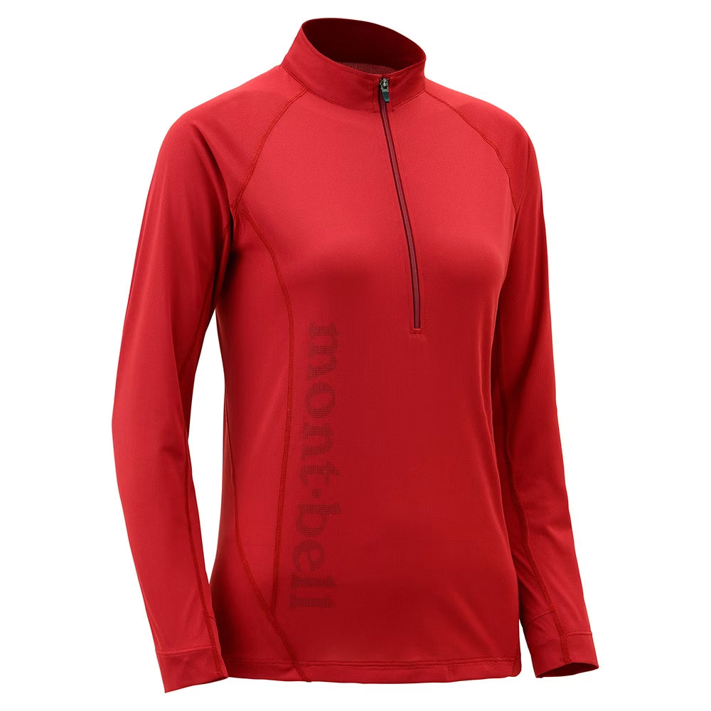 Montbell COOL LIGHT ZIP 女 長袖半門襟 排汗衫 1114455