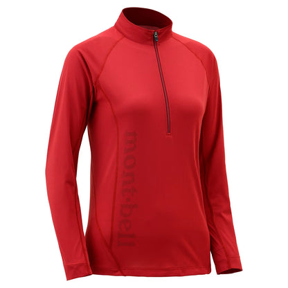 Montbell COOL LIGHT ZIP 女 長袖半門襟 排汗衫 1114455