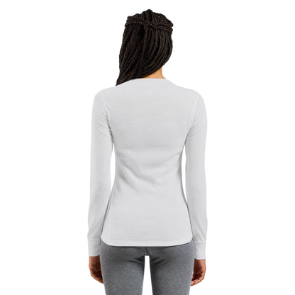 ODLO ECO 女 銀離子 保暖型 圓領 長袖 上衣 白 159101-10000