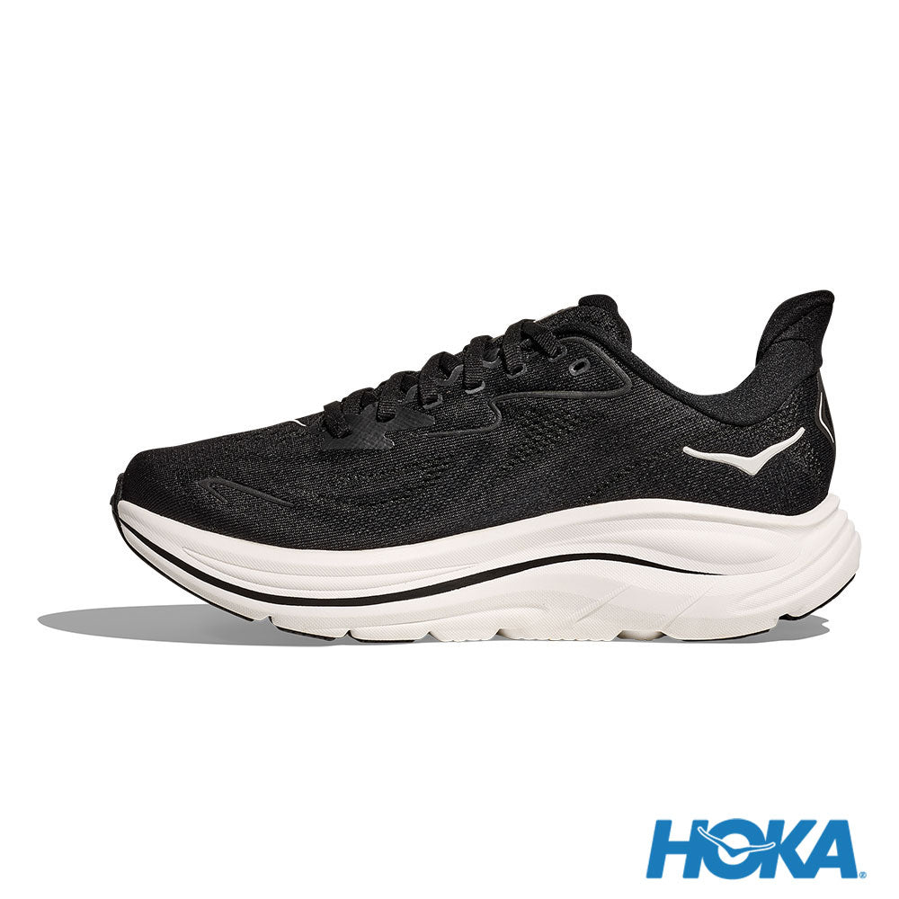 HOKA 男 Clifton 10 寬楦 路跑鞋 黑/白 1162032BWHT