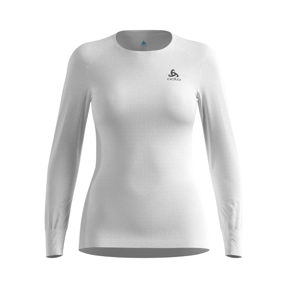ODLO ECO 女 銀離子 保暖型 圓領 長袖 上衣 白 159101-10000