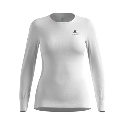 ODLO ECO 女 銀離子 保暖型 圓領 長袖 上衣 白 159101-10000