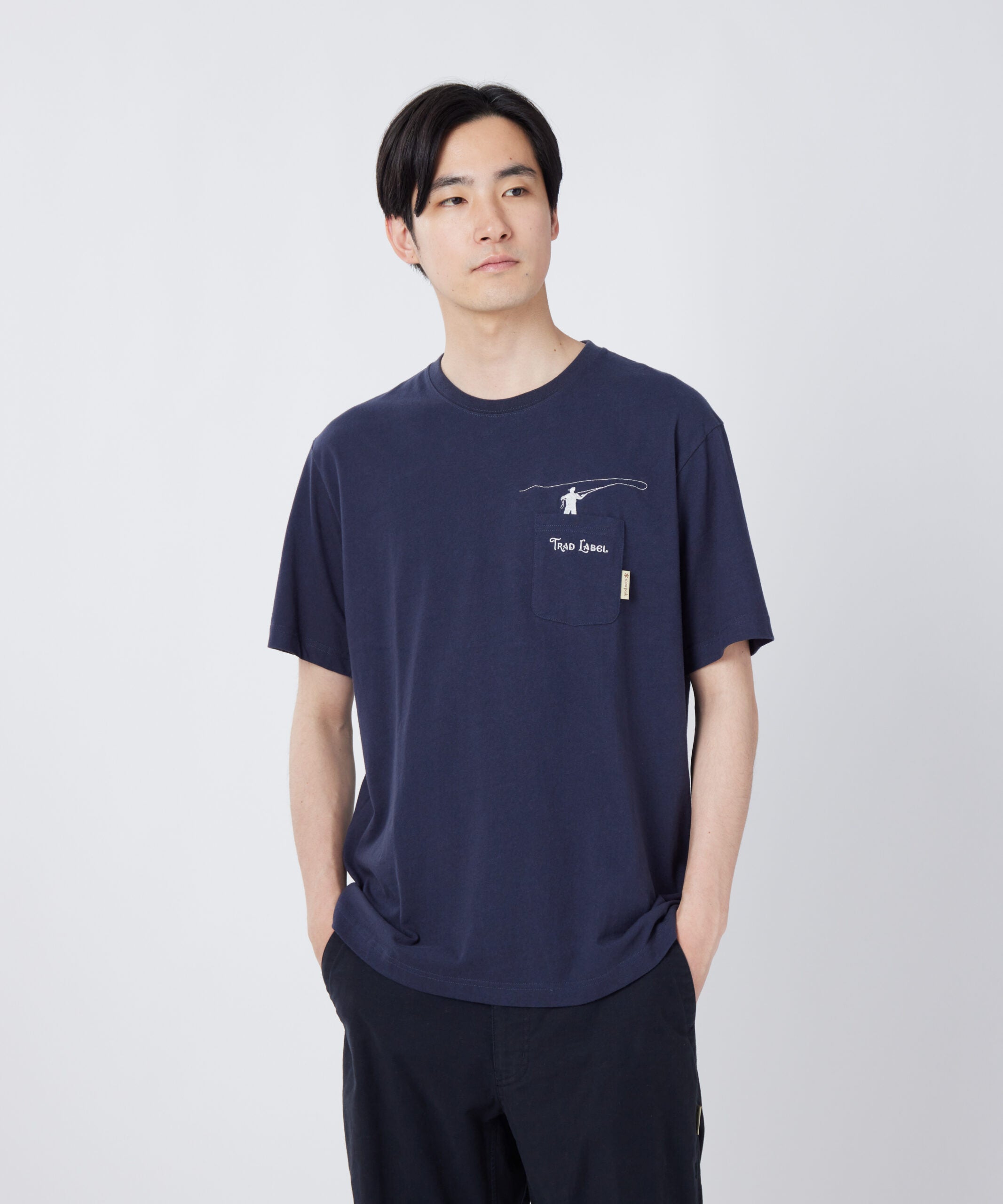 SnowPeak Trad Label Cast 輕量 T-Shirt 靛藍色