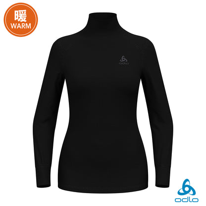 ODLO ECO 女 銀離子 保暖型 高領 長袖上衣 黑 159091-15000
